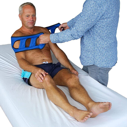 Sangle de transfert de lit bleu en nylon/maillage aéré, rembourrée 2