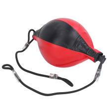 Doppelseitiger Aufschlagbeutel Boxen Schlagtraining PU Leder Verbesserung der Reflexe Schnelle Geschwindigkeit Aufhängbares Boxball mit ver