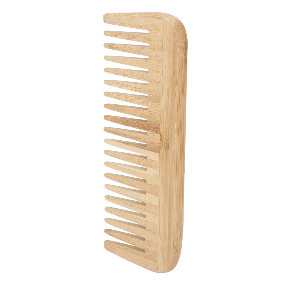 Eco-Friendly Wide Tooth Bamboo Comb for Easy Hair Styling Travel-Ready