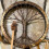 Shamanic Drum 25cm Round Tree Pattern Polyester Sheepskin Vintage Instrument 10