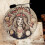 Shamanic Drum 25cm Round Tree Pattern Polyester Sheepskin Vintage Instrument 12