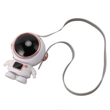 Ventilador de cuello colgante con tema de astronauta, dibujos animados, 500 mAh, 5 velocidades