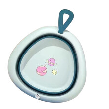Lightweight Portable Foldable Baby Wash Basin for Outdoor Camping, 3.8L, Blue