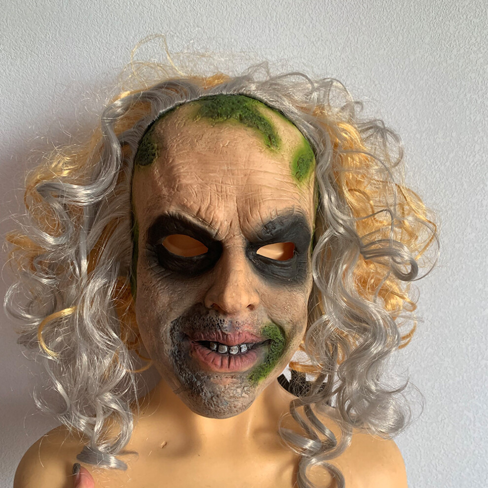 (Black) Mask Beetlejuice Cosplay Hair Halloween Party Character Role Prop Play Prank