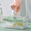 Large Capacity Press-Type Ice Cube Tray with Lid & Bin, 28 Cubes 10