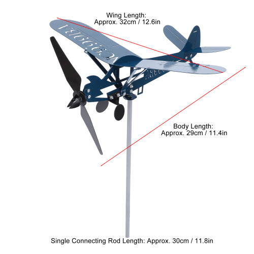Girouette d'avion 29/32/30 cm bleu 410 g 1
