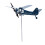 Girouette d'avion 29/32/30 cm bleu 410 g 13