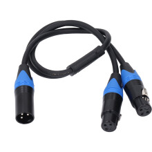 Hi Fi Microphone Y Splitter Cable 3 Pin Dual XLR Female to Male for Clear Sound