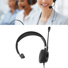 Telefon-Headset mit USB-Stecker, Mono, Unterstützung von USB zu USB-C, 3,5 mm Verbindung, Kundenservice-Headset mit Mikrofon für VOIP-Telef