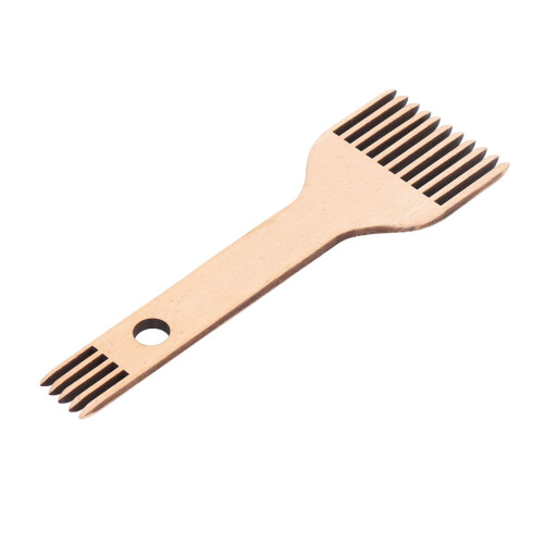 Durable Beech Wood Double Ended Loom Comb for Knot-Free Macrame 2