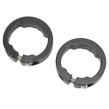 2 piezas de puños Lock-On para manillar de 22,2 mm, negro