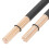 Percussion Accessory Set: 2Pcs Bamboo Drumstick & Brush in Black 4