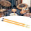 2Pcs Bamboo Drum Brush Mallet Set for Percussion Instruments Yellow 16