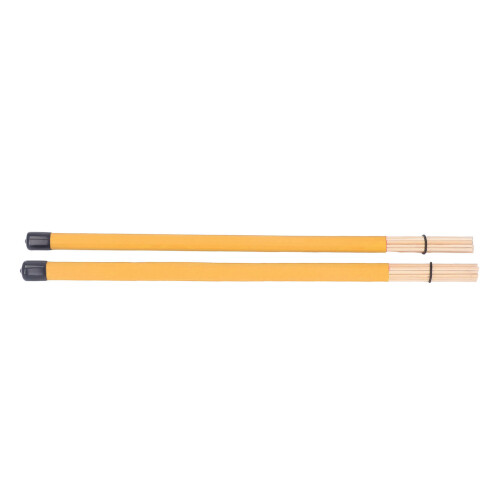 2Pcs Bamboo Drum Brush Mallet Set for Percussion Instruments Yellow