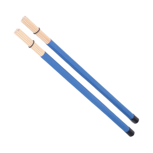 2Pcs Bamboo Drum Brush Percussion Tool Set Blue for Drums and Instruments 2