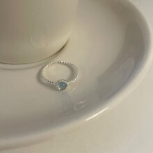 (J3759) Silver S925 Chic Bow And Heart Pearl Ring For Women Fashion Accessory Highend
