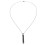Collar que respira de acero inoxidable negro 6,1x0,8 cm 2