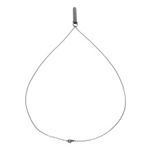Collar que respira de acero inoxidable negro 6,1x0,8 cm