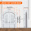 Interior Cat Door - Durable Plastic & ABS, 24x27.5x7.2cm White 2