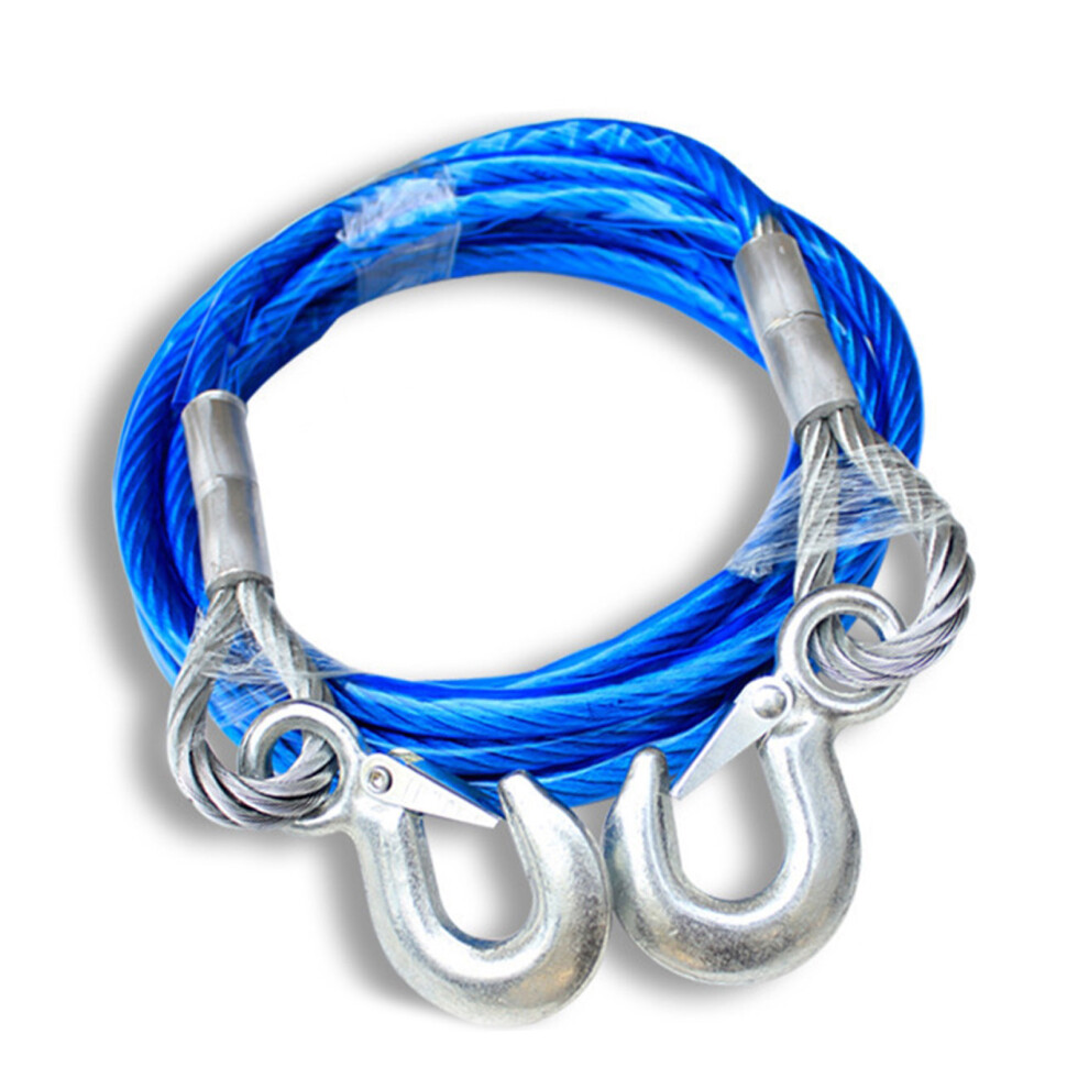 7 Ton Steel Wire Rope Winch Towing Rope 5M Rubber Coated Utv Suv Truck 9491332744433