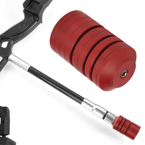 Lightweight Red Archery Bow Stabilizer Weights for Enhanced Accuracy