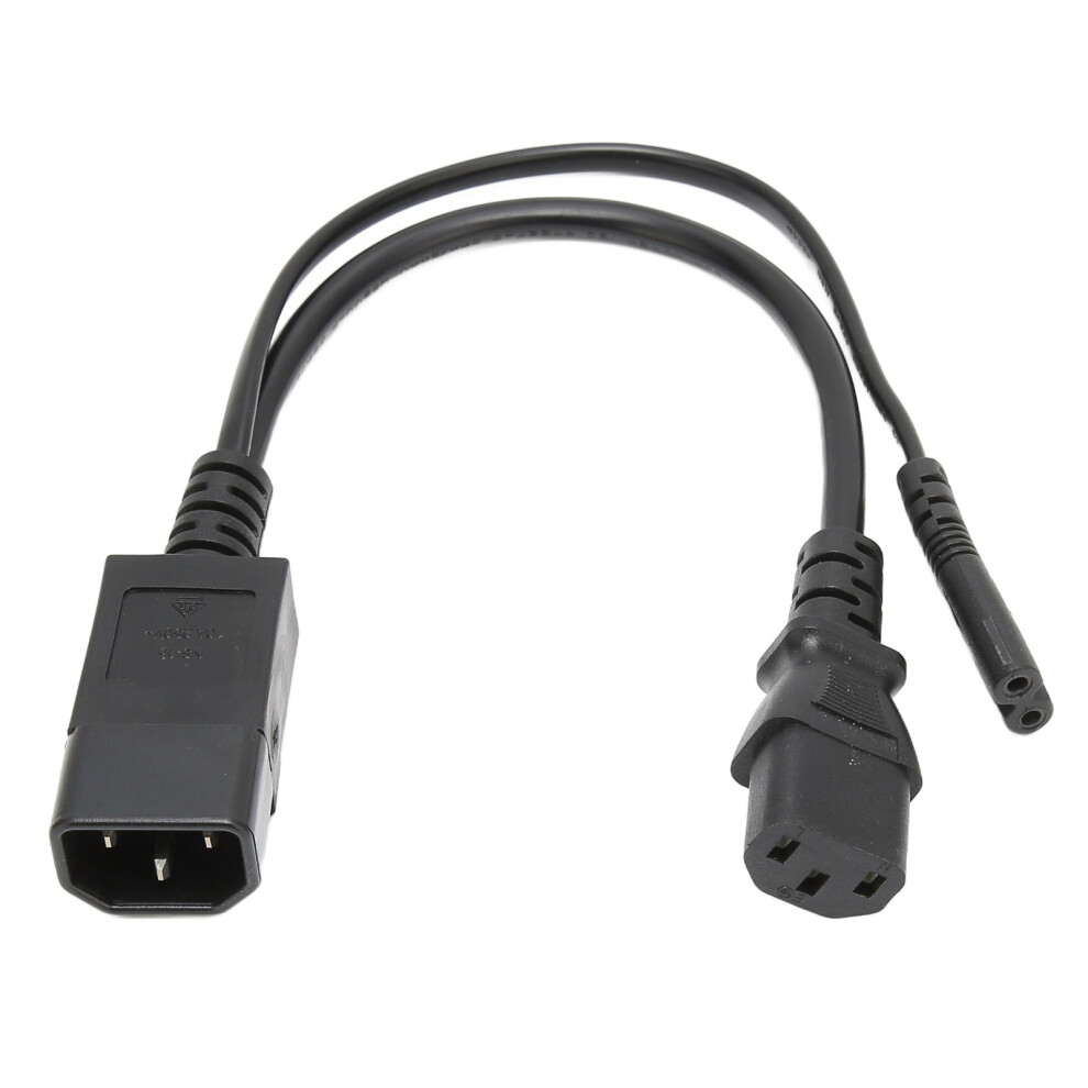 Durable 32Cm Iec320 C14 To C13 C7 Dual Output Power Cable 10A Resistant 7611332748374