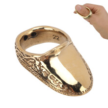22mm Copper Thumb Protector Ring for Archery with Elegant Engraving