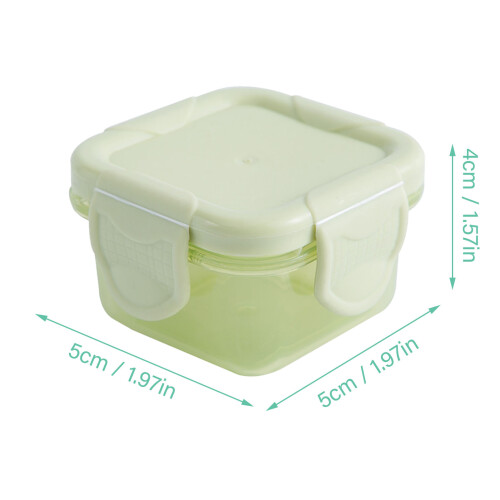 Modell Mini PP versiegelter Lebensmittelbehälter 5x5x4 cm Grün 1