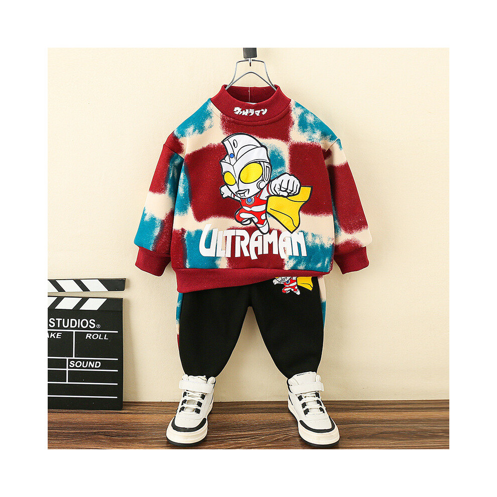 (StyleF) Trendy Ultraman Boys Sweatshirt With Pants Set Soft Comfortable Winter Clothes Kids For-image-OPC-PJBM6WP-NEW