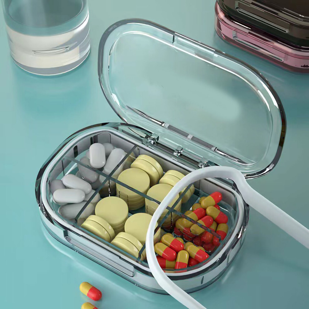 White Portable Mini Pill Case Travel Dispenser Food Grade 200G Storage