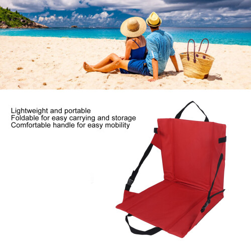 Cuscino da seduta pieghevole 42x39x2cm Rosso 600D Oxford 2