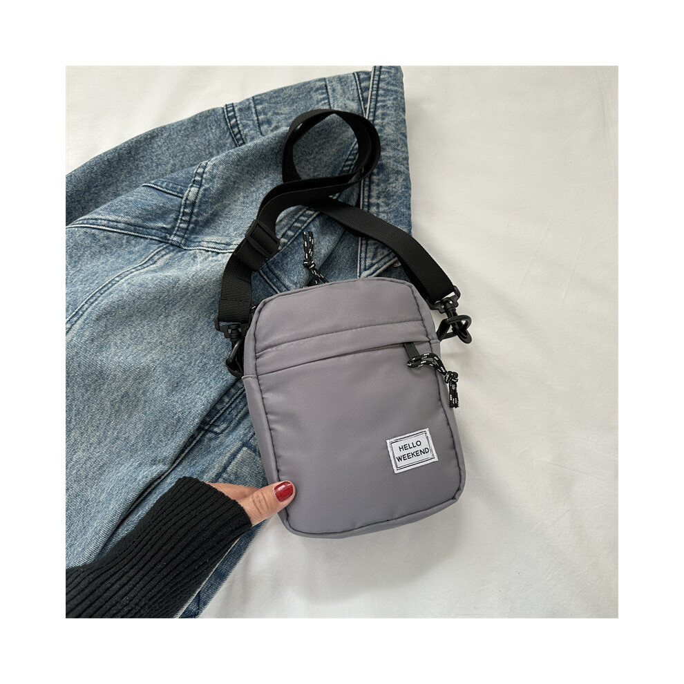 (Gray) Square Small Contemporary Crossbody Bag For Women With Functional Pocket Design Mobile-image-OPC-PJBM8Q8-NEW