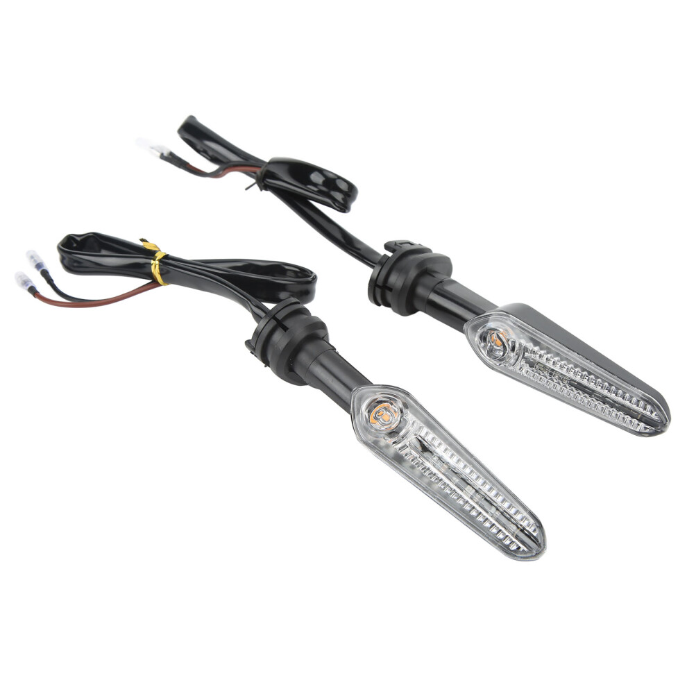 2 Pcs 12V Led Turn Signal Indicator Lights For Motorcycles Amber 8441332753752