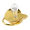 Herzförmiger Schnuller mit Rhinestones Gold 6-18 Monate 1