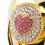 Herzförmiger Schnuller mit Rhinestones Gold 6-18 Monate 5