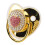 Herzförmiger Schnuller mit Rhinestones Gold 6-18 Monate 14