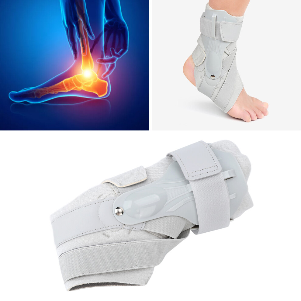 Gray Ankle Brace Pain Relief Support for Sprains & Tendinitis, Size L (EU 40-43)
