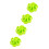 Durable Rubber Bowstring Stabilizers Green - Reduce Noise 4-Pack 15