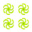 Durable Rubber Bowstring Stabilizers Green - Reduce Noise 4-Pack 13