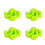 Durable Rubber Bowstring Stabilizers Green - Reduce Noise 4-Pack 16