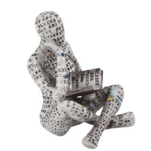 Exquisite Resin Woman Reading Ornament - Ideal Gift for Book Lovers