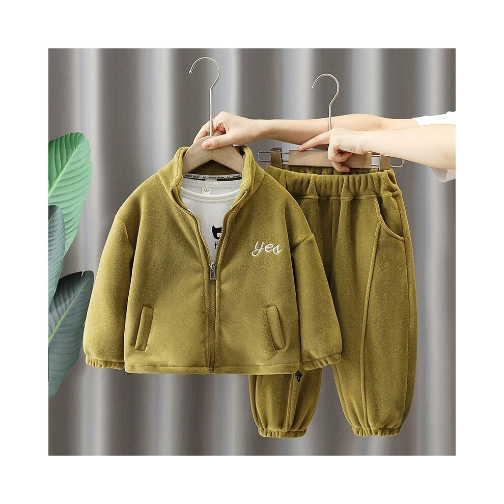 (Ginger, 150cm) Versatile Boys Doublesided Flannel Set Fashionable Thick Winter Wear Ideal For Kids Ages To 3 8-image-OPC-PJBMFZ6-NEW