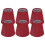 6PCS Fabric Lampshade for E14 Bulb, Wine Red, 9.3x14x13cm 16