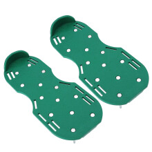 Garden Spike Shoes with Metal Buckles for Lawn Aeration - Green