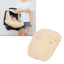 Baby-Autositzbezug Baumwoll-Gaze Kinderwagenschutz Universal Baby Sitzschutz für Neugeborene Buggy Accessoire Leicht Khaki