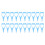 20 pezzi Mascara Shield Guard - PP, 10,7x4,4cm, Blu 3