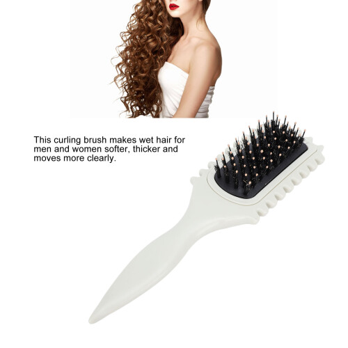Styling Brush with Soft Bristles & Ergonomic Handle - Beige, Plastic 2