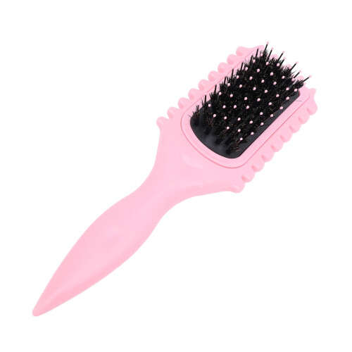 Pink Ergonomic Styling Brush with Soft Bristles for Drying & Shaping