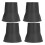 Black Plastic 6'' Heavy Duty Bed Risers for Extra Storage Space 2