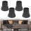 Black Plastic 6'' Heavy Duty Bed Risers for Extra Storage Space 4